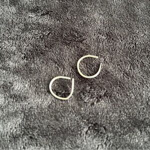 Elegant Sterling Silver Open Hoop Earrings